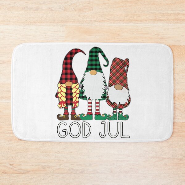 Artikelvorschau, 3 nordische Zwerge Gott Jul Winter Weihnachten schwedische Tomte süße Elfen entworfen und verkauft von funnytshirtemp.