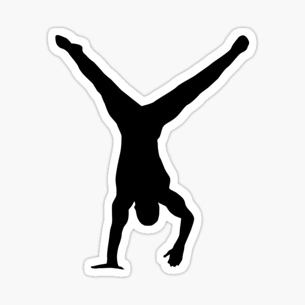 Gymnastics - Gymnast doing Handstand, Men's Gymnastics Sticker