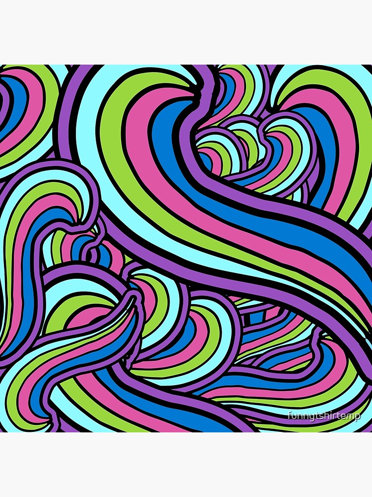 Trippy Retro Background for Psychedelic 60s-70s Rainbow Colors and Groovy  Geometric Wavy Pattern in Pop Art Style. Stock Illustration - Illustration  of retro, wave: 271819045