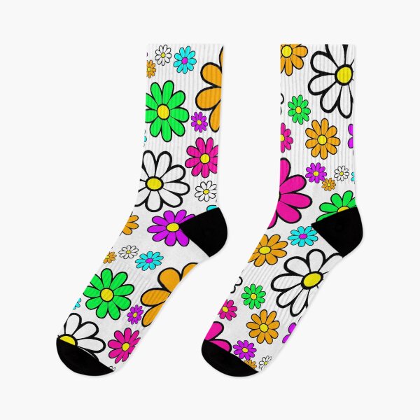 Item preview, Hippie Groovy Daisies Flowers Happy Flowers Pattern designed and sold by funnytshirtemp.