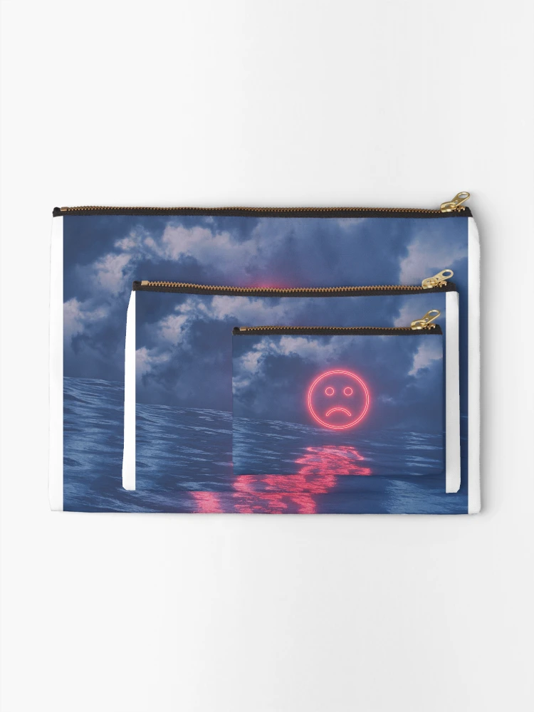Thumbnail 2 of 4, Zipper Pouch, Sad designed and sold by Devansh Atray.