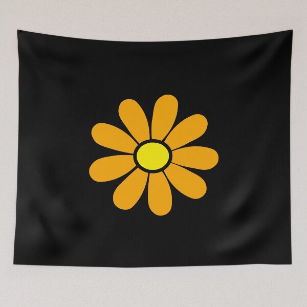 Item preview, Happy Orange Daisy Flower Power 60's 70s Retro Vintage Hippie Gardening  designed and sold by funnytshirtemp.