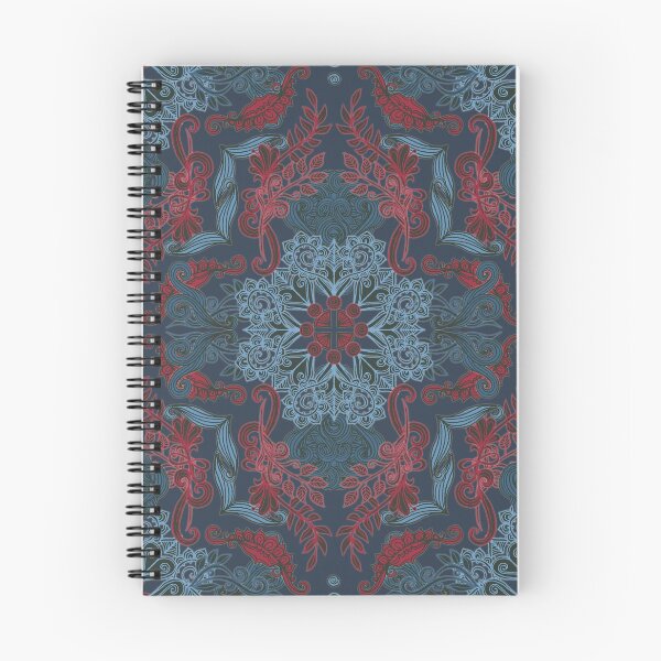 Item preview, Vintage Fancy - a Pattern in Deep Teal & Red designed and sold by micklyn.