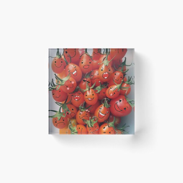 Funny Tomatoes Acrylic Block