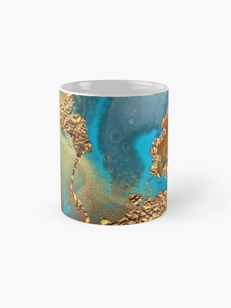 Alternate view of glamorous gold ink autumn texture Mug