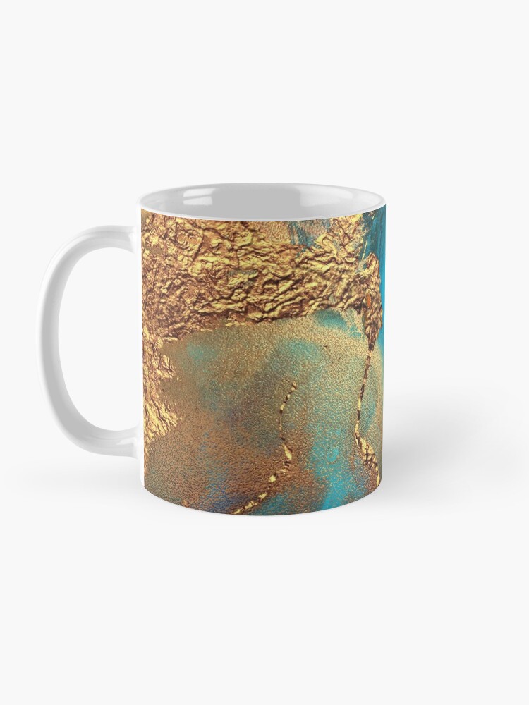 Alternate view of glamorous gold ink autumn texture Mug