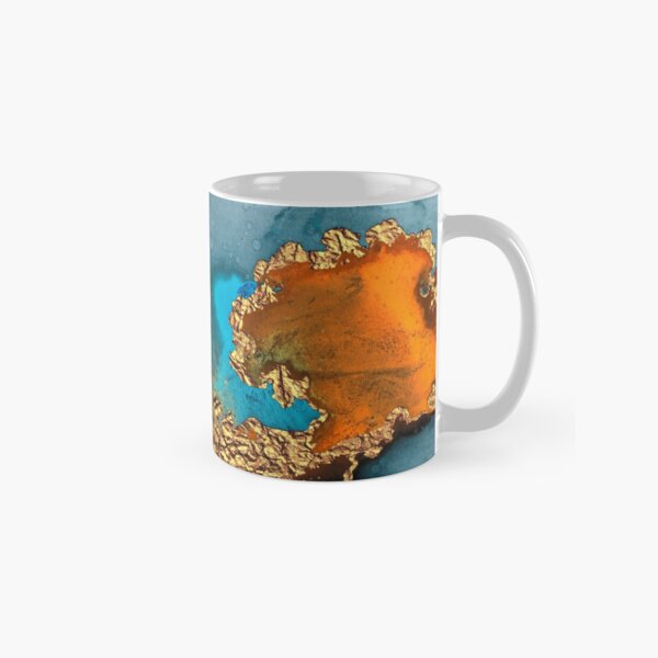 glamorous gold ink autumn texture Classic Mug