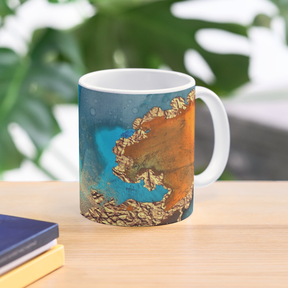 glamorous gold ink autumn texture Mug