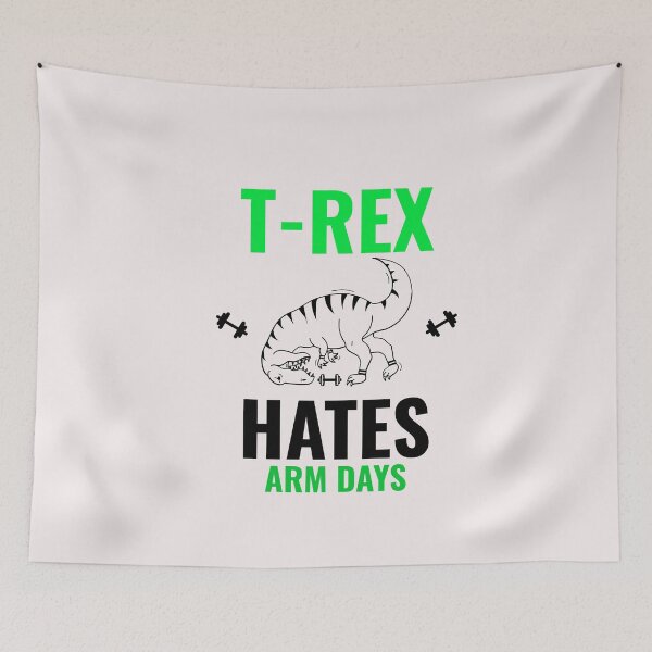 Artikelvorschau, Kopie von t-rex hates Arm days entworfen und verkauft von RPHDesigns.