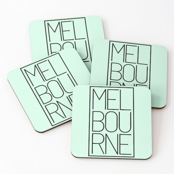 Aperçu de l'œuvre Cadeau souvenir frais de typographie Melbourne Australie créée et vendue par peter2art.