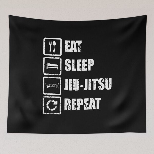 Item preview, BJJ Brazilian Jiu Jitsu Eat Sleep Repeat Distressed designed and sold by Ralph Forte.