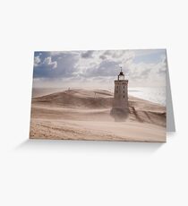 Sandstorm at the lighthouse Greeting Card