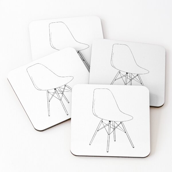 Item preview, eames plastic chair line art designed and sold by Riley Kennedy.