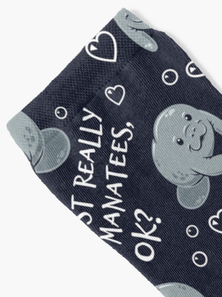 Alternate view of I Just Really Love Manatees, OK? Socks