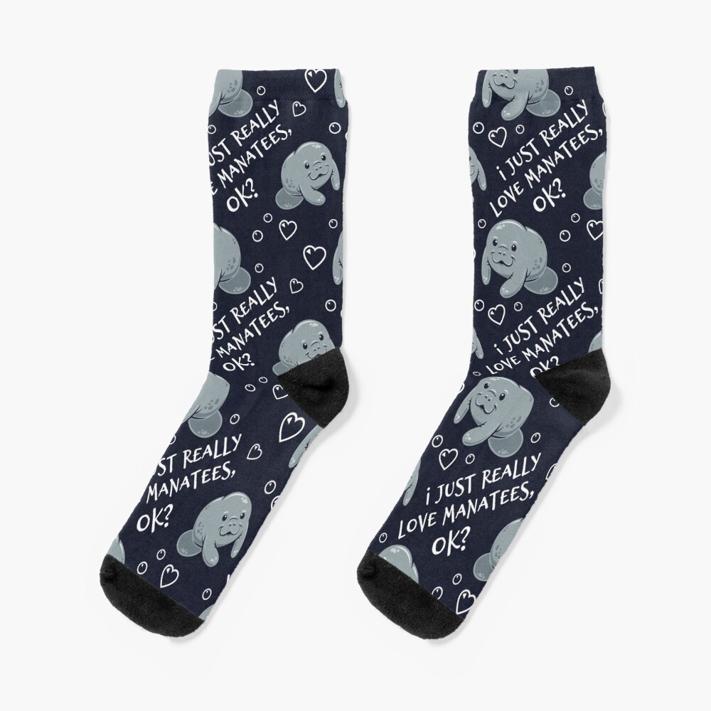 I Just Really Love Manatees, OK? Socks