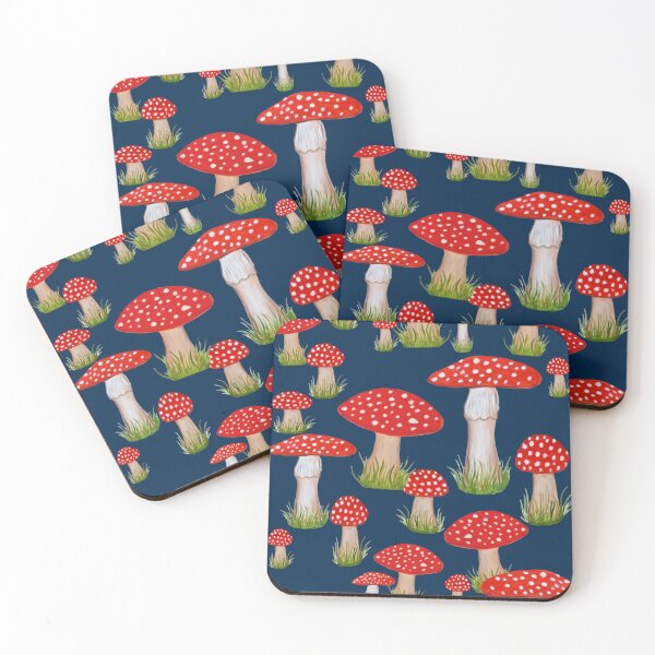 Item preview, red mushrooms and red toadstools  designed and sold by MagentaRose.