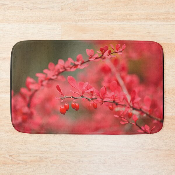Item preview, Close-up of red barberry in autumn designed and sold by Juhku.