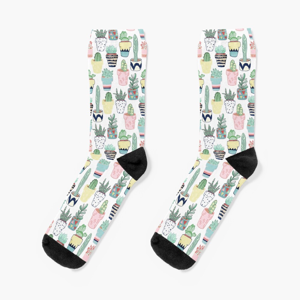 Cute Cacti in Pots Socks