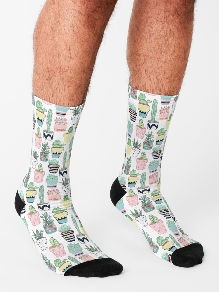 Alternate view of Cute Cacti in Pots Socks