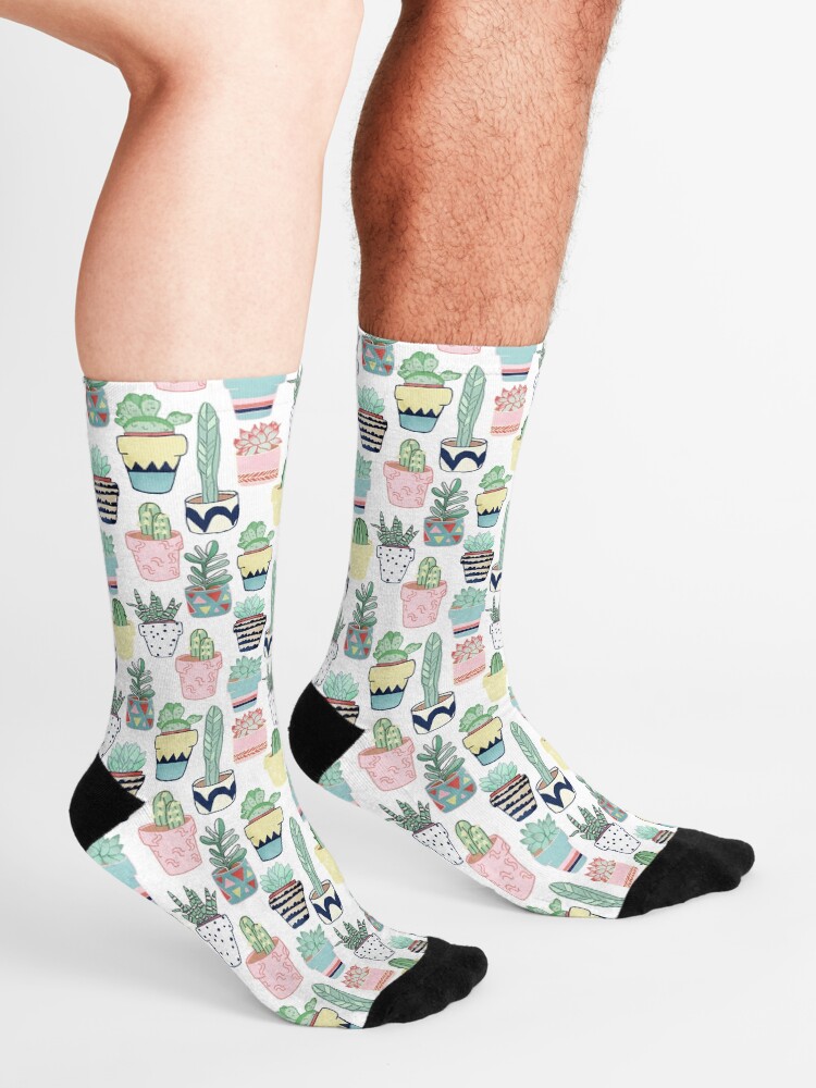 Alternate view of Cute Cacti in Pots Socks