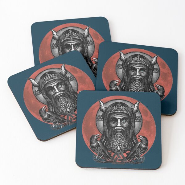 Item preview, Bloody Moon Odin Norse Magic Symbols Ravens designed and sold by Desha001.