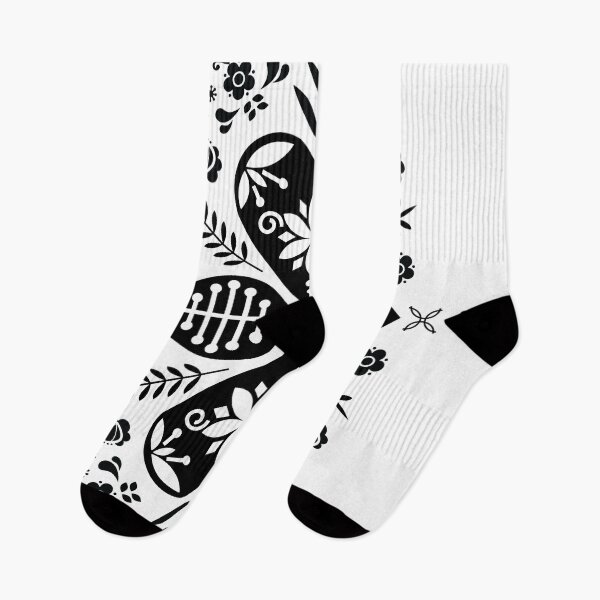 Item preview, Monochrome Scandi Folk Pattern Art designed and sold by NordicStudio.