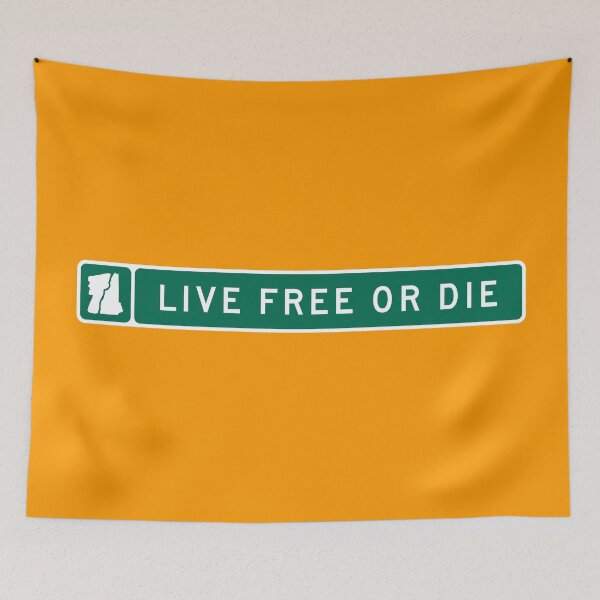 Item preview, Live Free or Die, NH Town Line Sign, Green & White  Horizontal designed and sold by TownLineSigns.