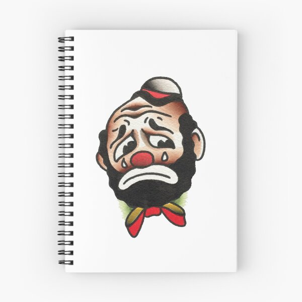 Item preview, Traditional Crying Clown Tattoo Design designed and sold by FOREVER TRUE TATTOO.