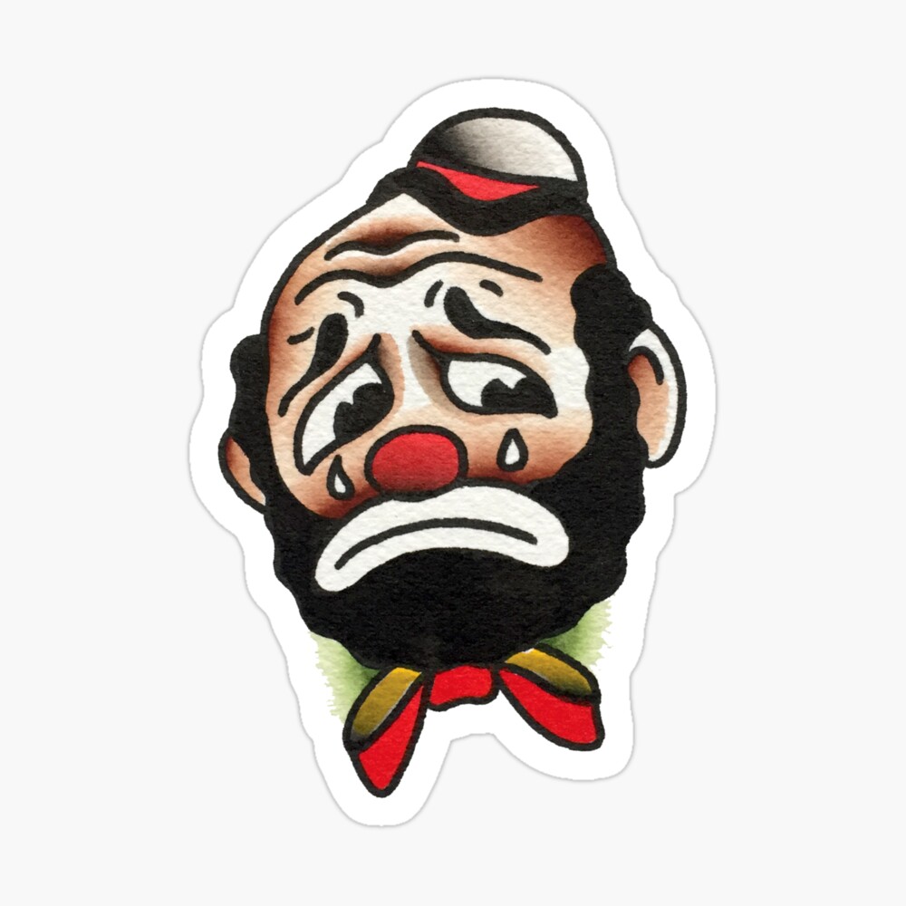 Premium Vector  Sad clown drawing evoking feelings of melancholy and  introspection in the viewer