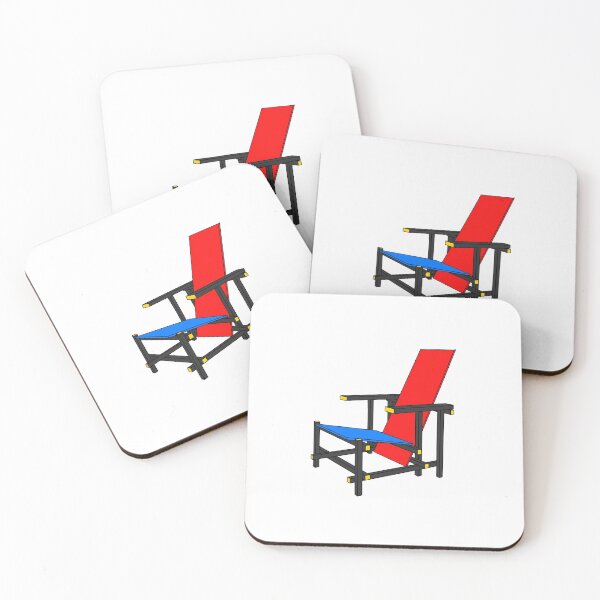 Item preview, gerrit rietveld red and blue chair flat colour designed and sold by Riley Kennedy.