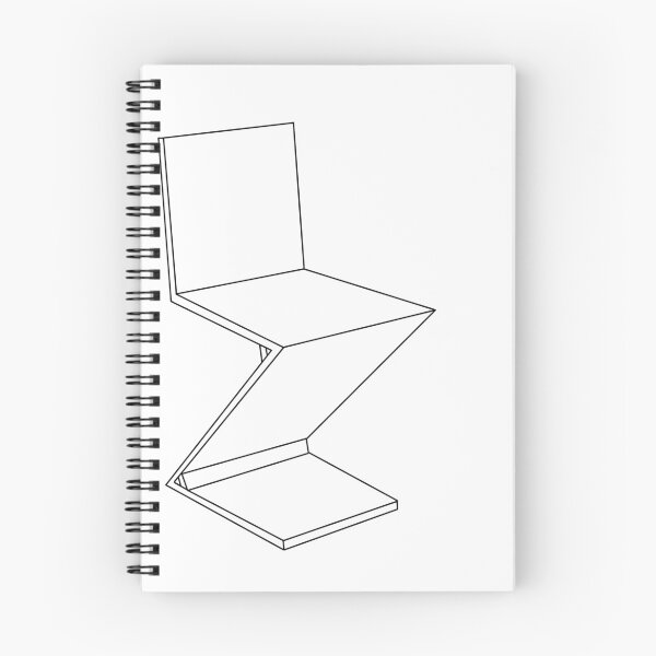 Item preview, gerrit rietveld zig zag chair line art designed and sold by Riley Kennedy.