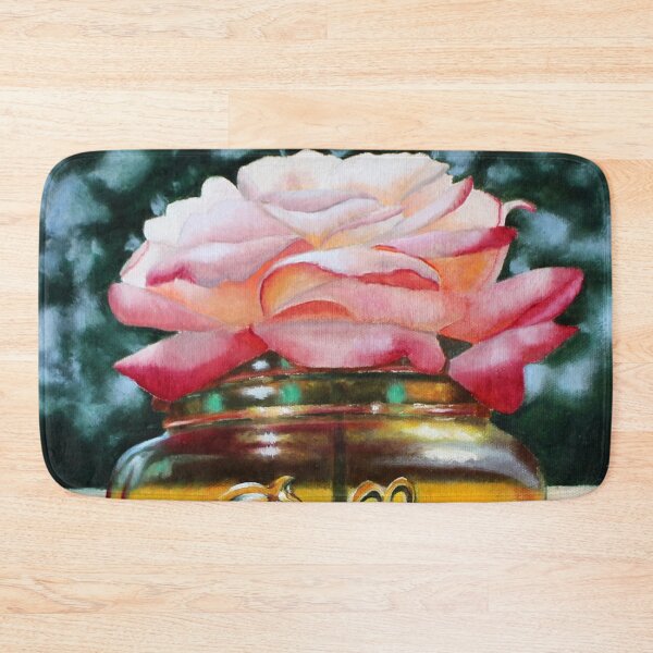 Item preview, Rose in Amber Glass Ball Jar designed and sold by mary hughes.