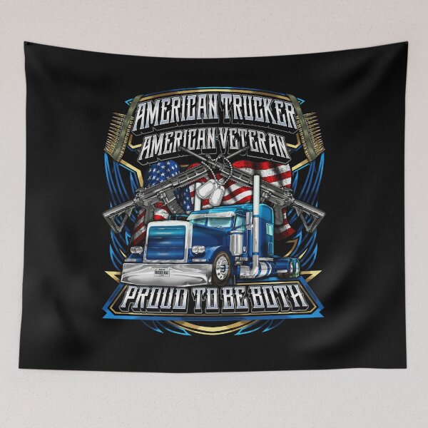 Item preview, American Trucker American Veteran Trucker designed and sold by thatsacooltee.