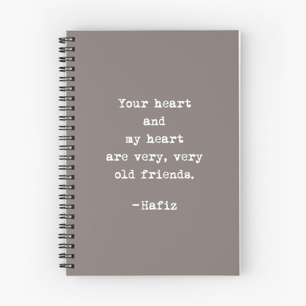 Item preview, Old Friends, Hafiz Poetry, Typewriter Quote, Driftwood Brown designed and sold by ThingsThatSing.