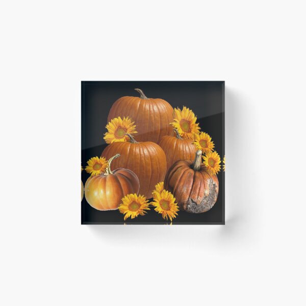 Item preview, PUMPKINS, YELLOW SUNFLOWERS FALL GARDEN HARVEST designed and sold by sharlesart.