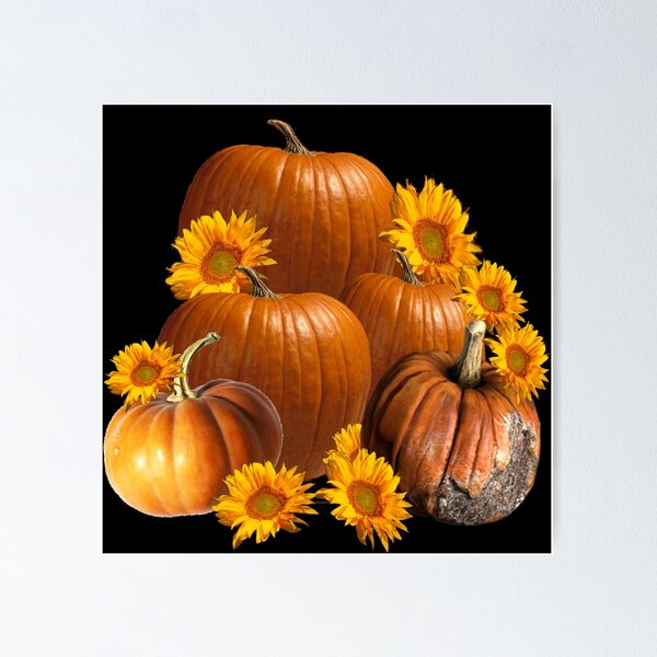 Item preview, PUMPKINS, YELLOW SUNFLOWERS FALL GARDEN HARVEST designed and sold by sharlesart.