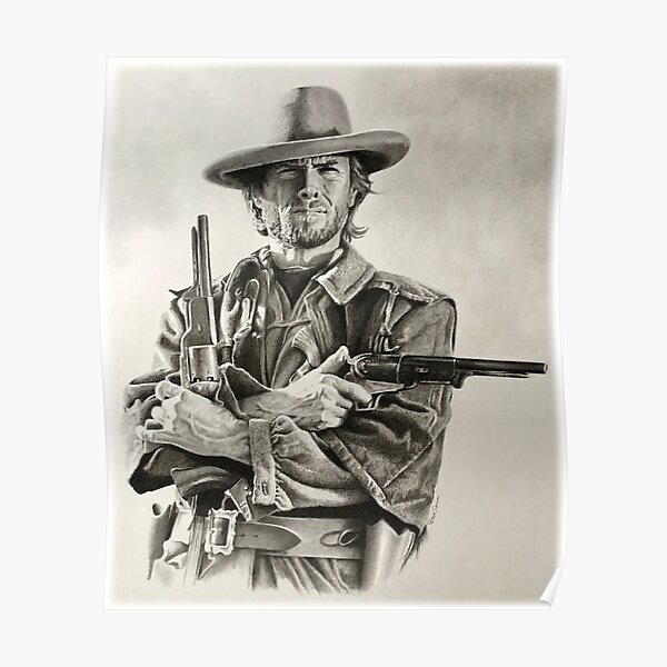 Bosquejo de Clint Eastwood Póster