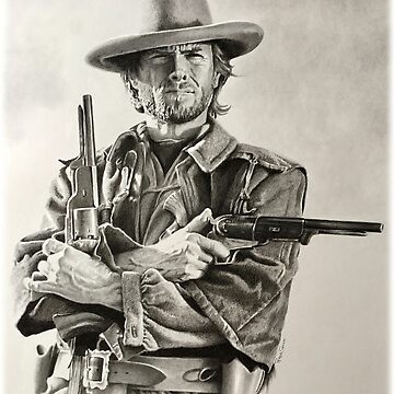 DIRTY HARRY Inks & Pencil Artwork Classic Movie Starring Clint Eastwood 
