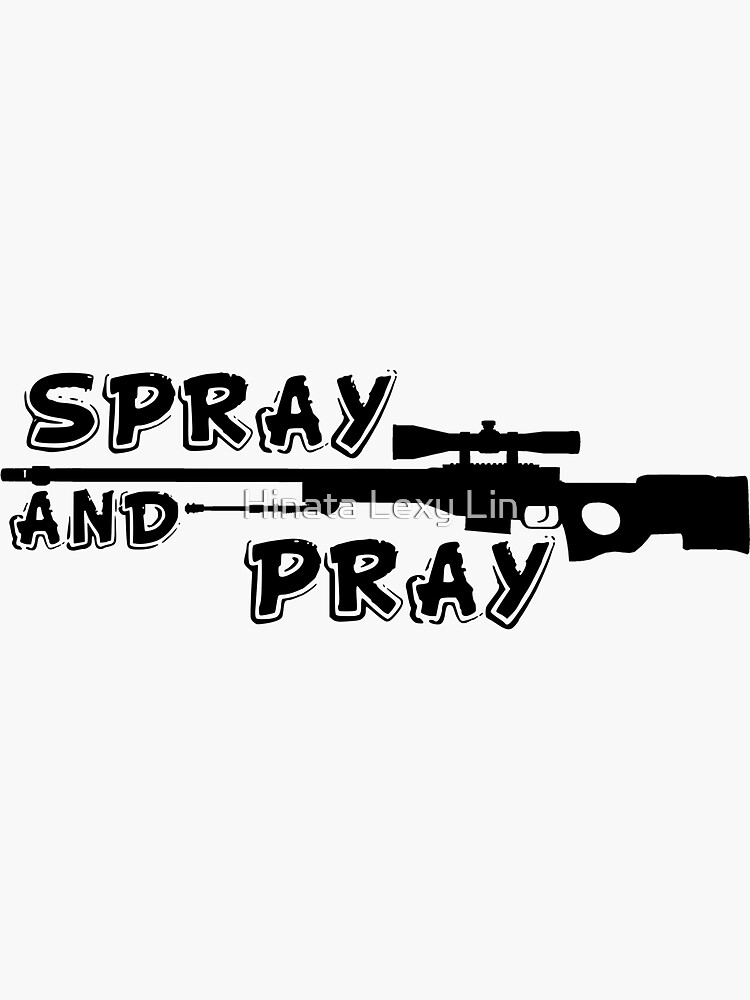 "Spray and pray CS GO stickers" Sticker by LexyLady Redbubble
