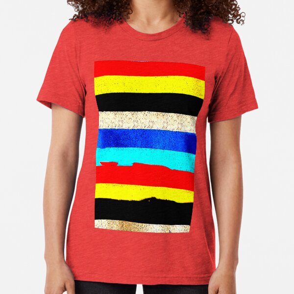 Colourful Horizontal Stripes Tri-blend T-Shirt