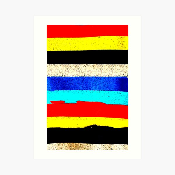 Colourful Horizontal Stripes Art Print
