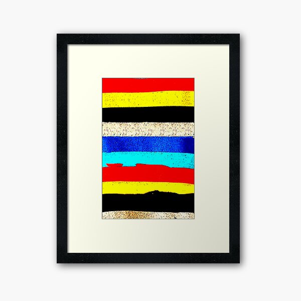 Colourful Horizontal Stripes Framed Art Print