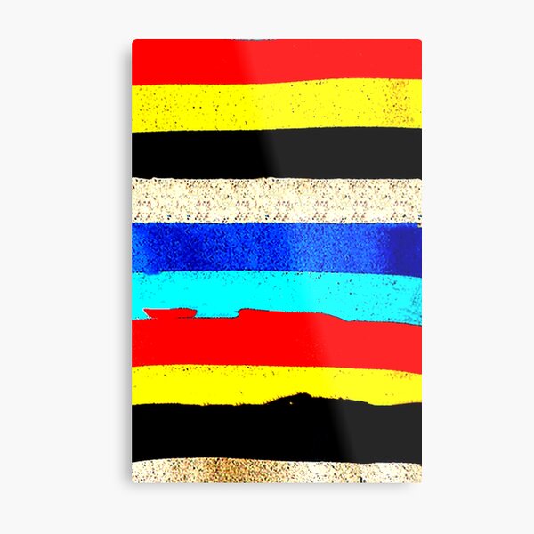 Colourful Horizontal Stripes Metal Print
