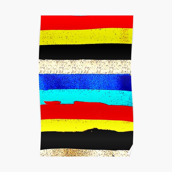 Colourful Horizontal Stripes Poster