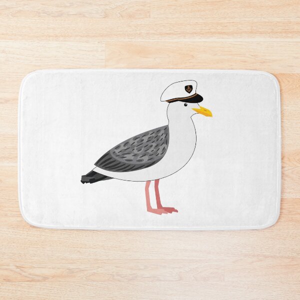 Item preview, Ahoy their landlubber seagull with captain's hat designed and sold by katastrophal.