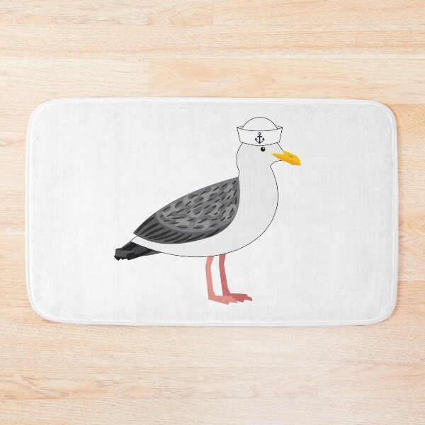 Item preview, Ahoy, her landlubber seagull with a sailor's hat designed and sold by katastrophal.