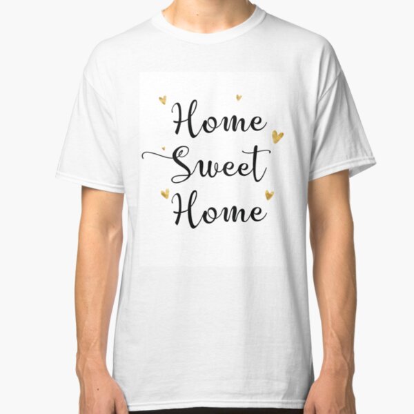 Hand lettering Scandinavian 'Home sweet home' with hearts Classic T-Shirt