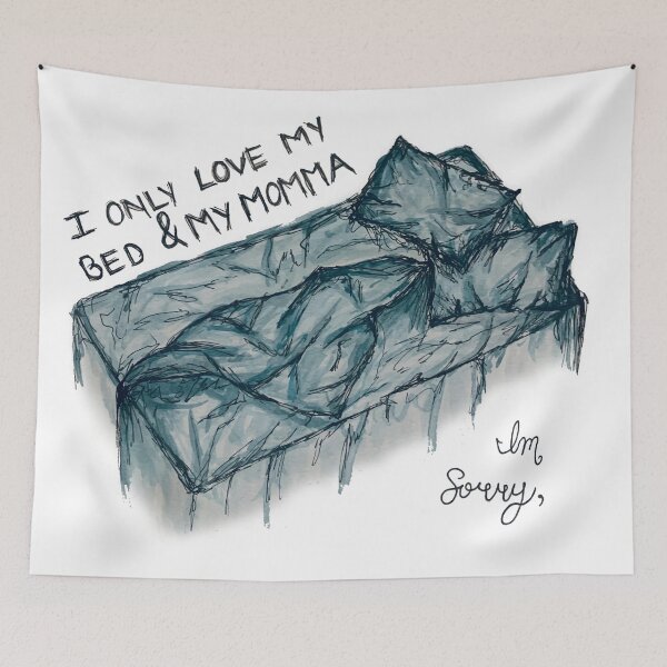 Item preview, I only love my bed and my momma designed and sold by JulietsJournal.