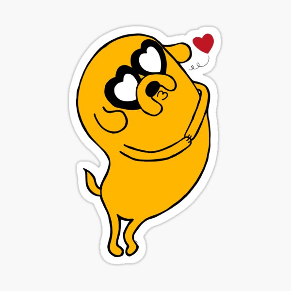 Adventure Time - Jake the Dog In Love (Color) Sticker