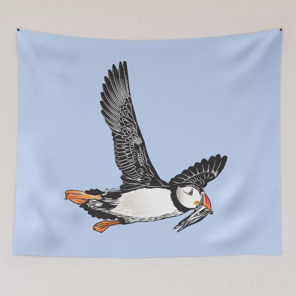 Item preview, Puffin over Skomer designed and sold by BrenRomans.